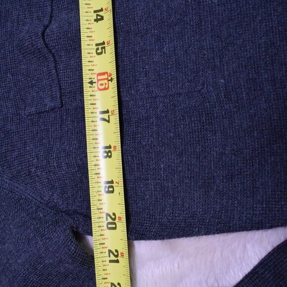 Harve Benard Wool Blend Long Gray Sweater Jacket Size Small Dark Academia - Picture 16 of 16